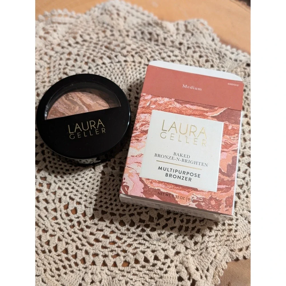 Laura Geller Baked Bronze-n-Brighten Multipurpose Bronzer Medium 0.32oz New